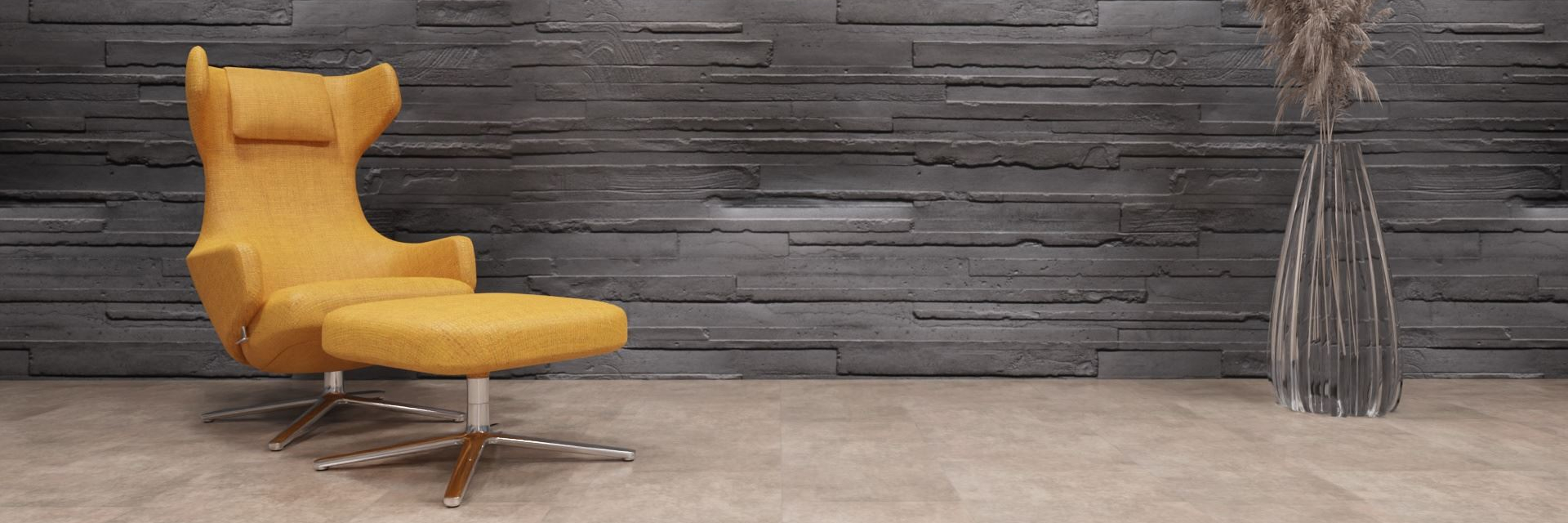 artStone Raumfoto Hormigon 3d anthracite