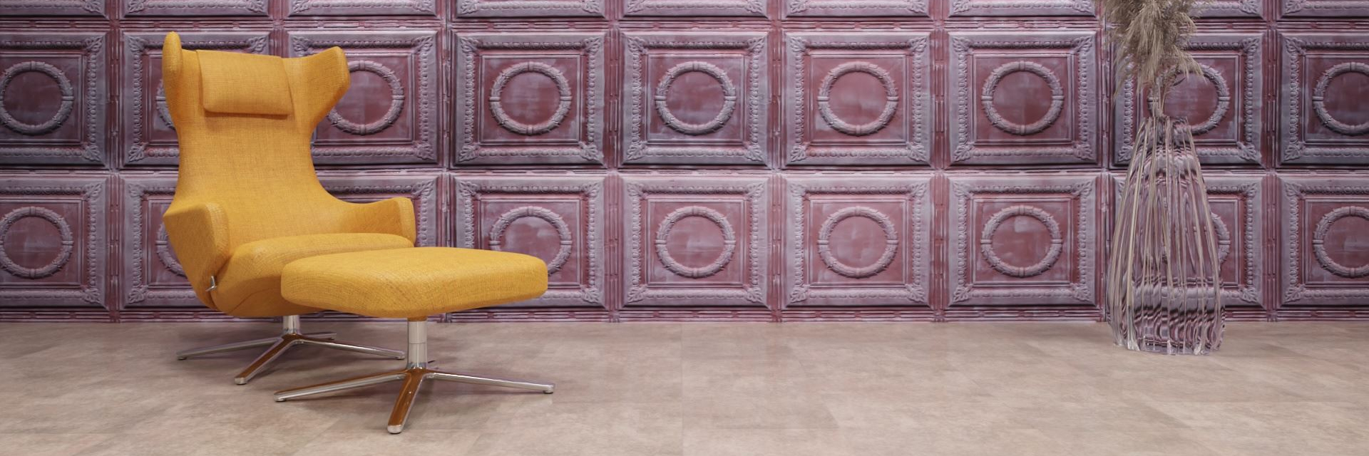 artStone Raumfoto bois rose blanc