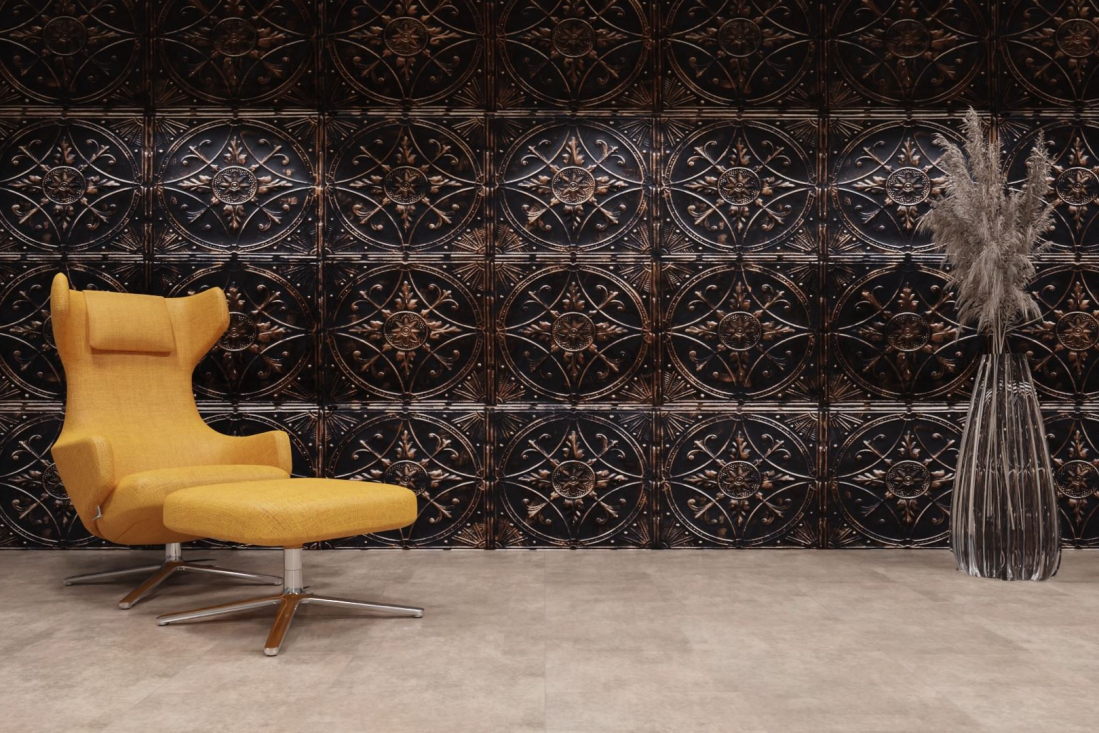 artStone Raumfoto Broderie noir bronze