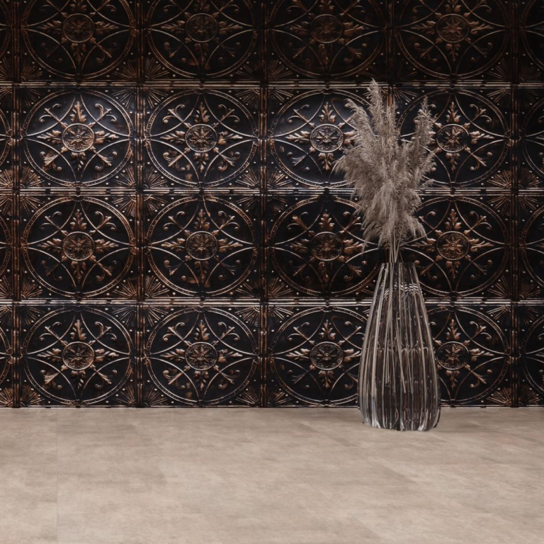 artStone Raumfoto Broderie noir bronze