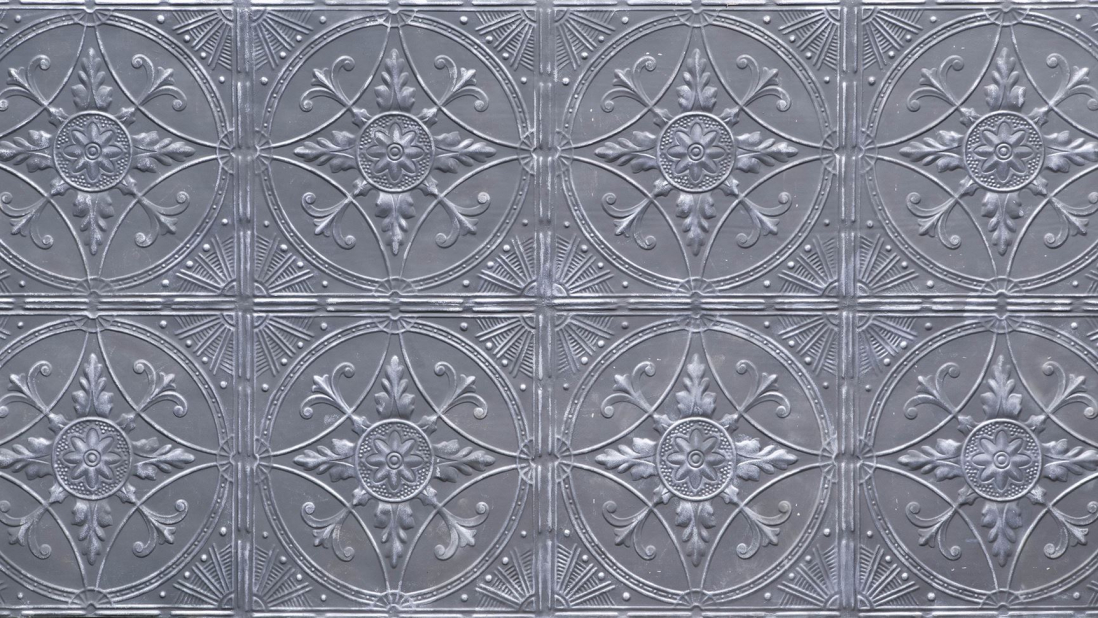 Broderie Fonce Argent - Artstone Wandpaneel