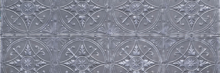 Broderie Fonce Argent - Artstone Wandpaneel