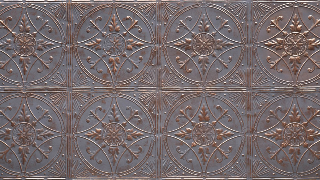 Broderie Fonce Bronze - Artstone Wandpaneel