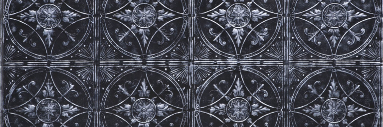 Broderie Noir Argent - Artstone Wandpaneel