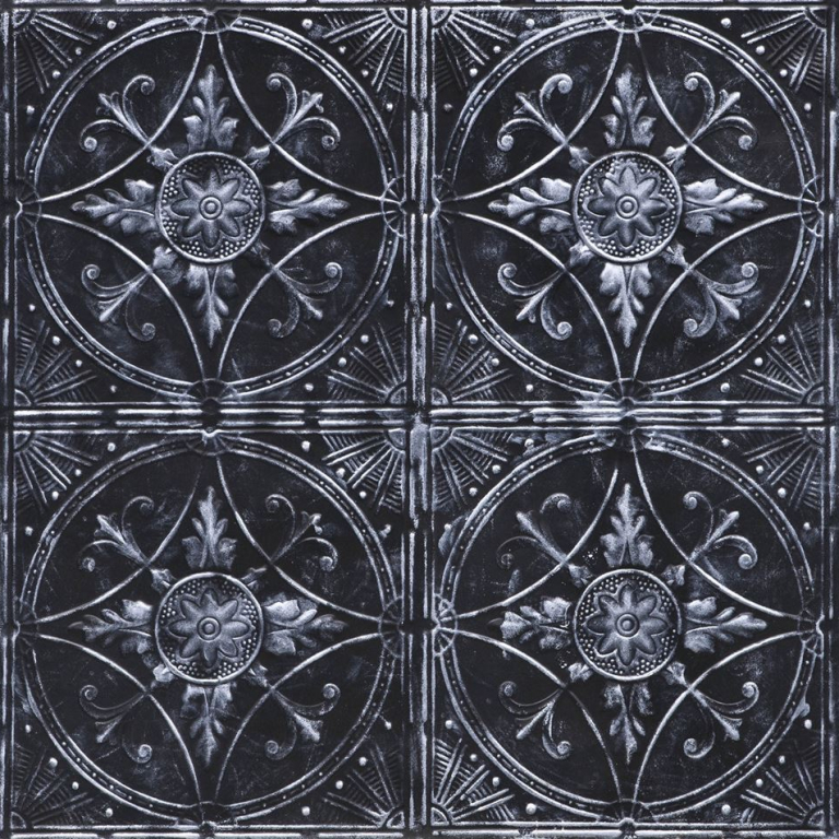 Broderie Noir Argent - Artstone Wandpaneel