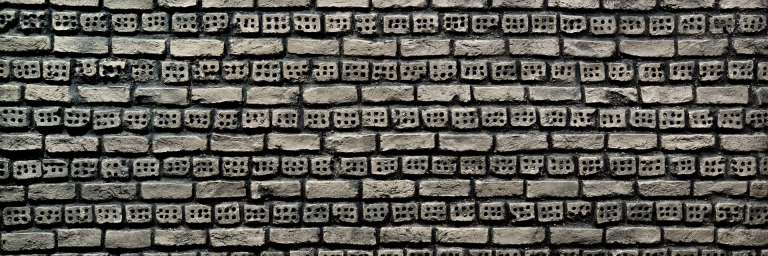 Ladrillo Perforado Basalto - Artstone Wandpaneel