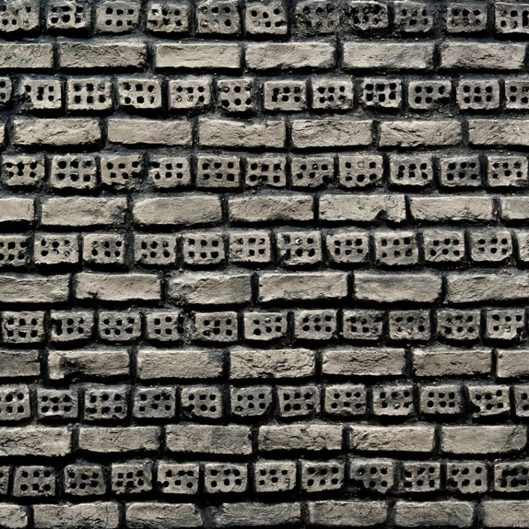 Ladrillo Perforado Basalto - Artstone Wandpaneel